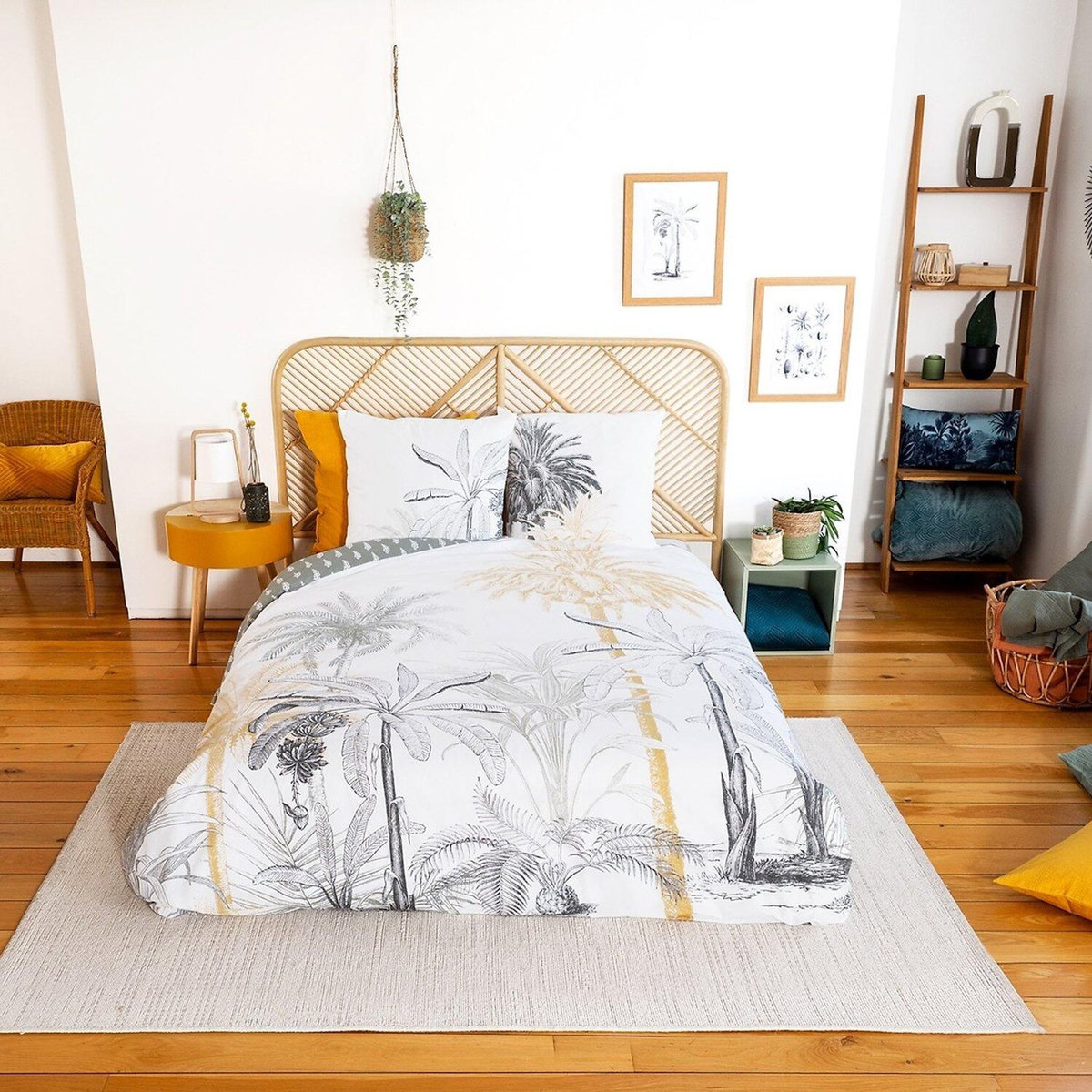 Home collection Parure Housse De Couette 3pcs 260x240 100% Coton Bci Adouci 57 Fils Mig - Soli