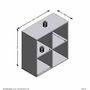 Voir la diapositive 4 : Paris Prix Étagère 4 Cases Design  Gaman  70cm Chêne