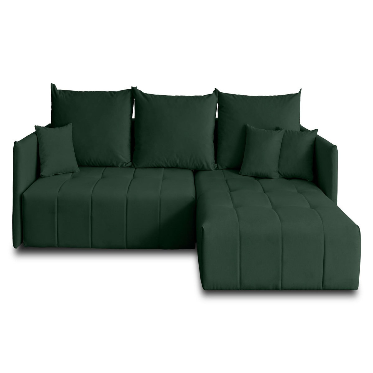 BEST MOBILIER Petra - canapé d'angle réversible - convertible avec coffre - 4 places - en velours