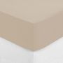 Voir la diapositive 2 : ATMOSPHERA Drap Housse 1 Personne  Percale  90x190cm Beige Lin