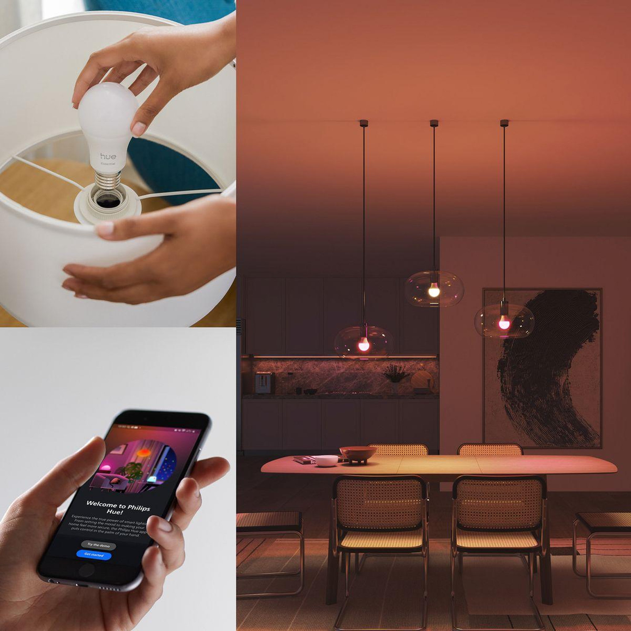 Voir la diapositive 3 : PHILIPS HUE Ampoule led connectée essential e27 white&color ambiance