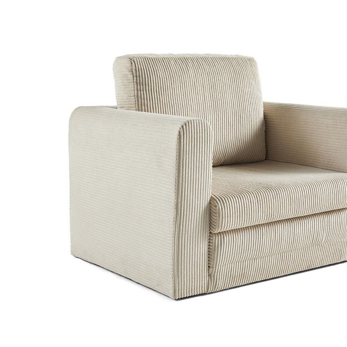 BEST MOBILIER Marilia - fauteuil - convertible déplimousse - en velours côtelé