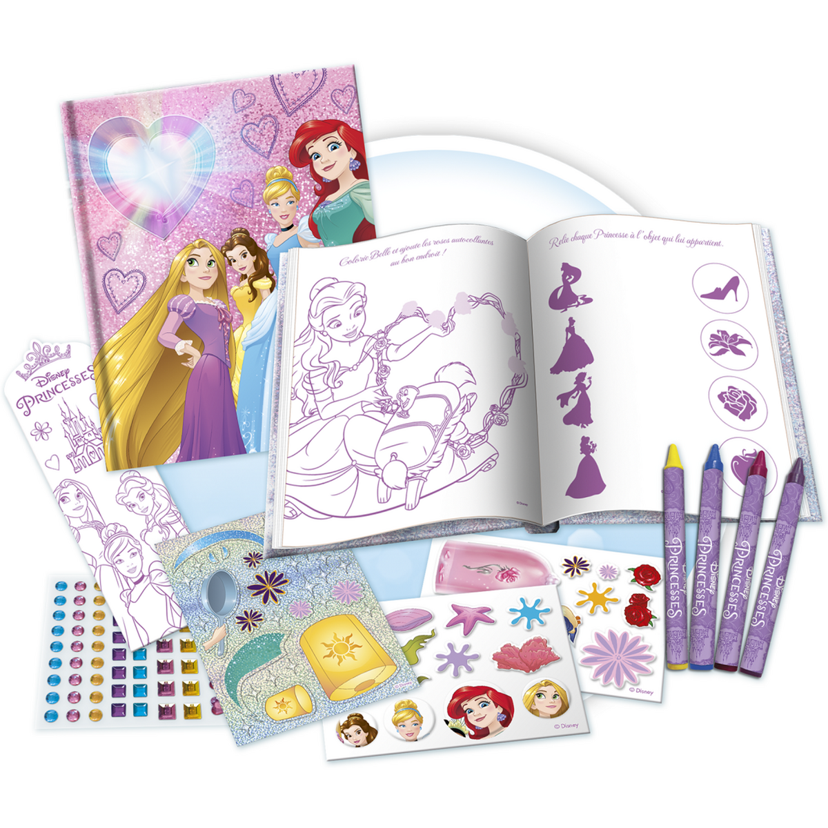 LANSAY Mon cahier d'activités lumineux - Disney Princesses