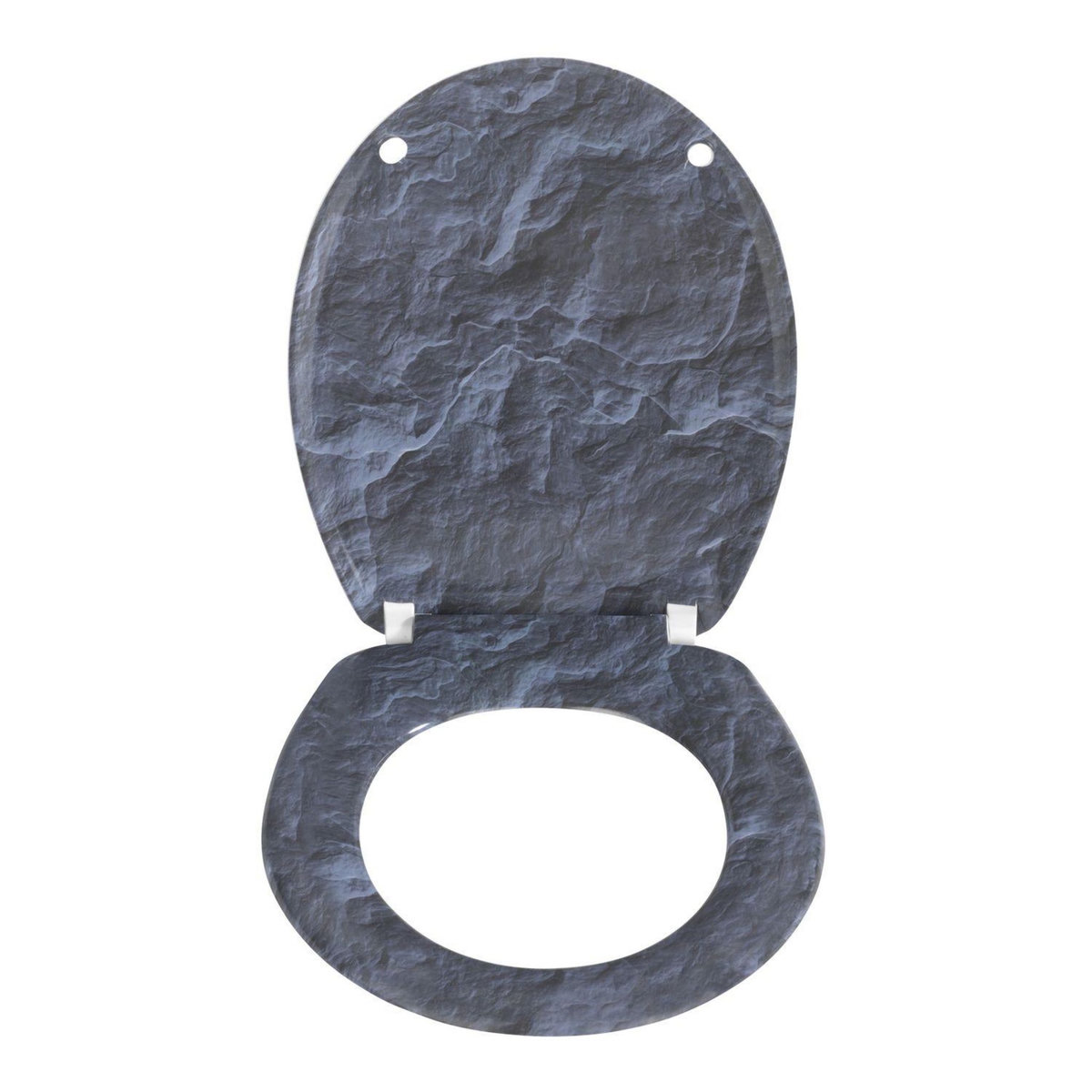 Wenko Abattant WC en duroplast design Slate - Gris anthracite