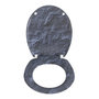 Voir la diapositive 3 : Wenko Abattant WC en duroplast design Slate - Gris anthracite