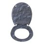 Voir la diapositive 3 : Wenko Abattant WC en duroplast design Slate - Gris anthracite