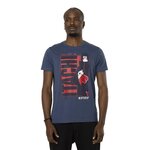 CAPSLAB T-shirt en coton homme regular fit avec print Naruto Shippuden Itachi. Coloris disponibles : Bleu