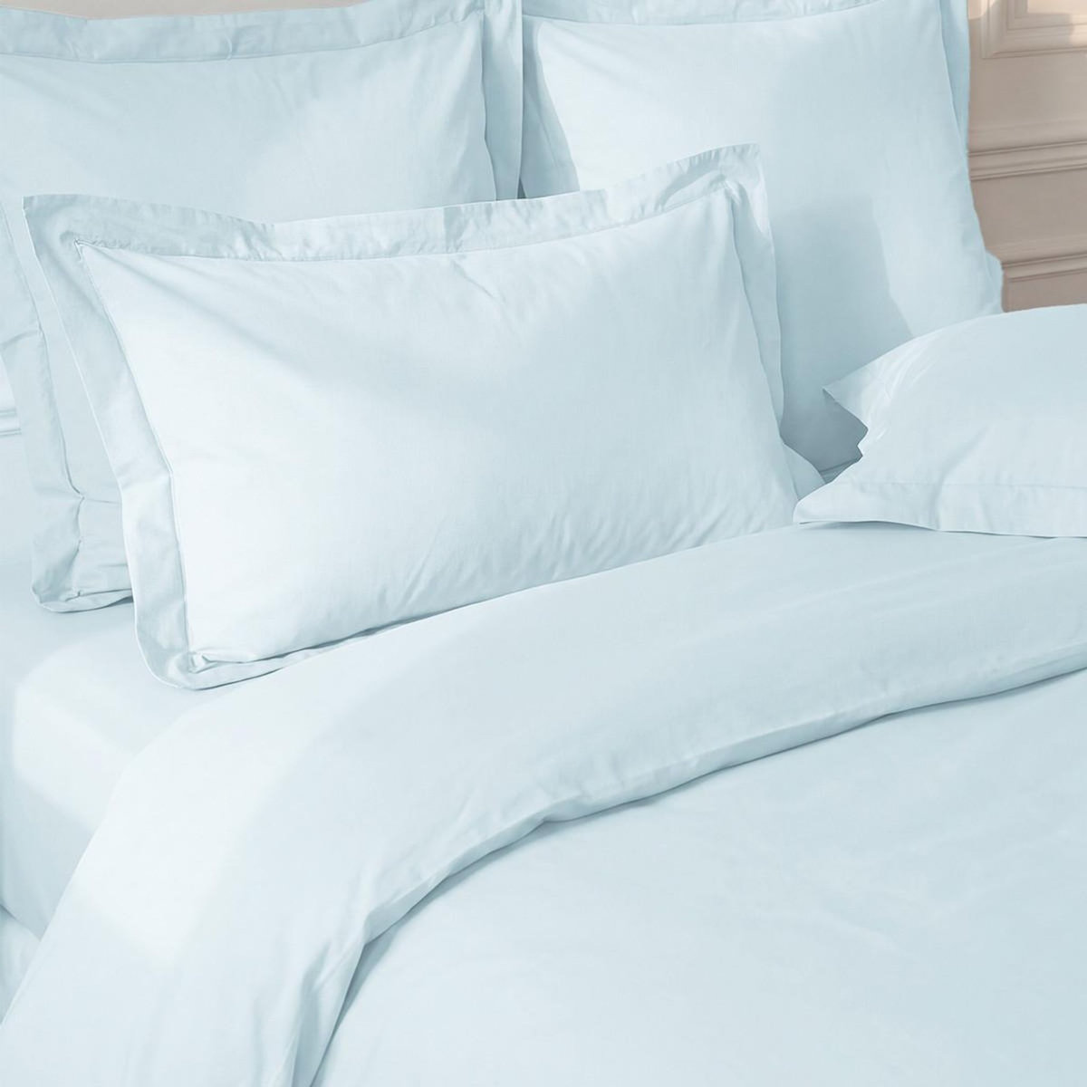 Sensei Maison Lot de 2 taies d'oreiller en percale de coton SOFT PERCALE