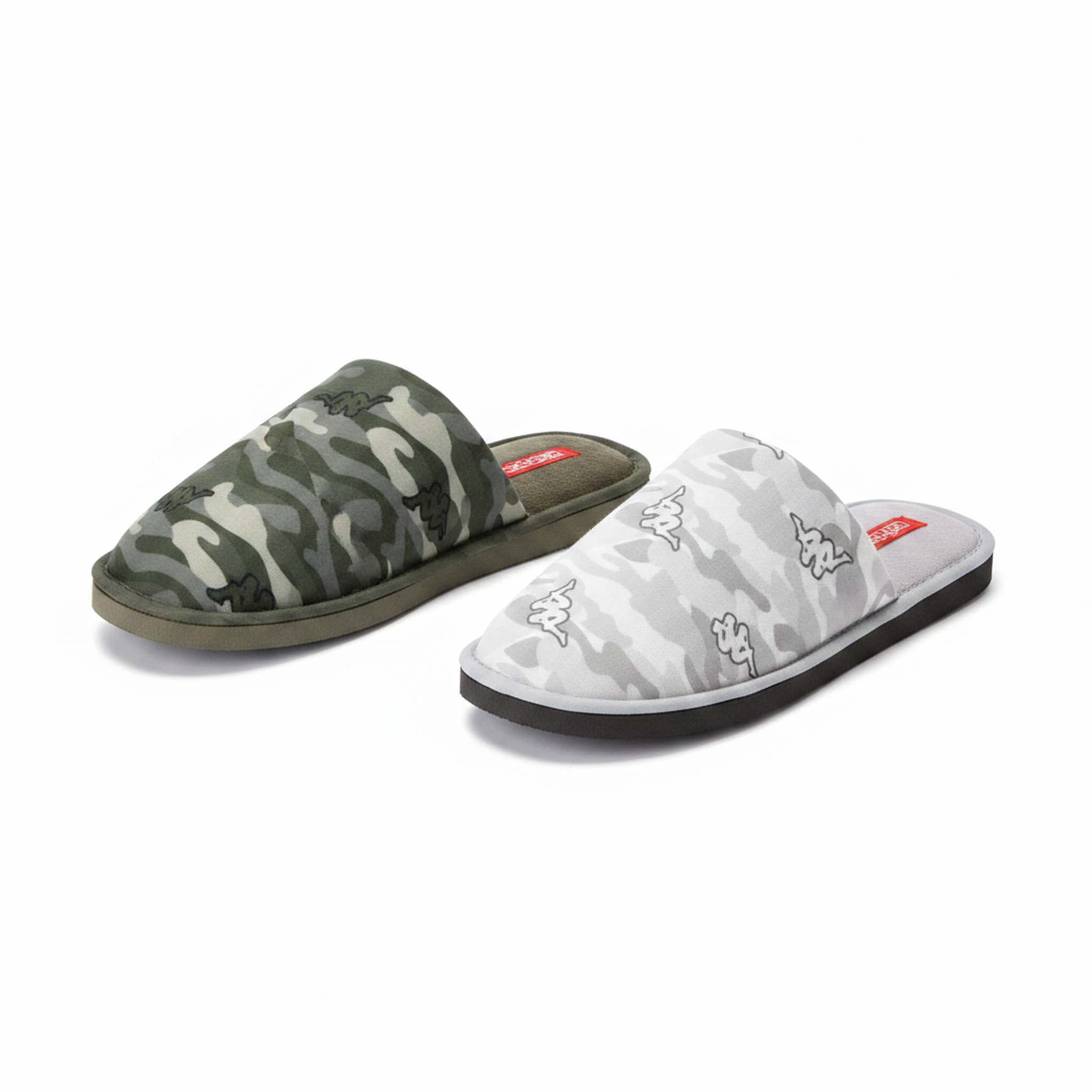 Voir la diapositive 1 : KAPPA Kappa pantoufles mules homme moletonnées logo omini pack 2 paires
