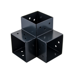 SUKI Connecteur 3D angle 90° pour poteau bois, H.9 x P.9 cm