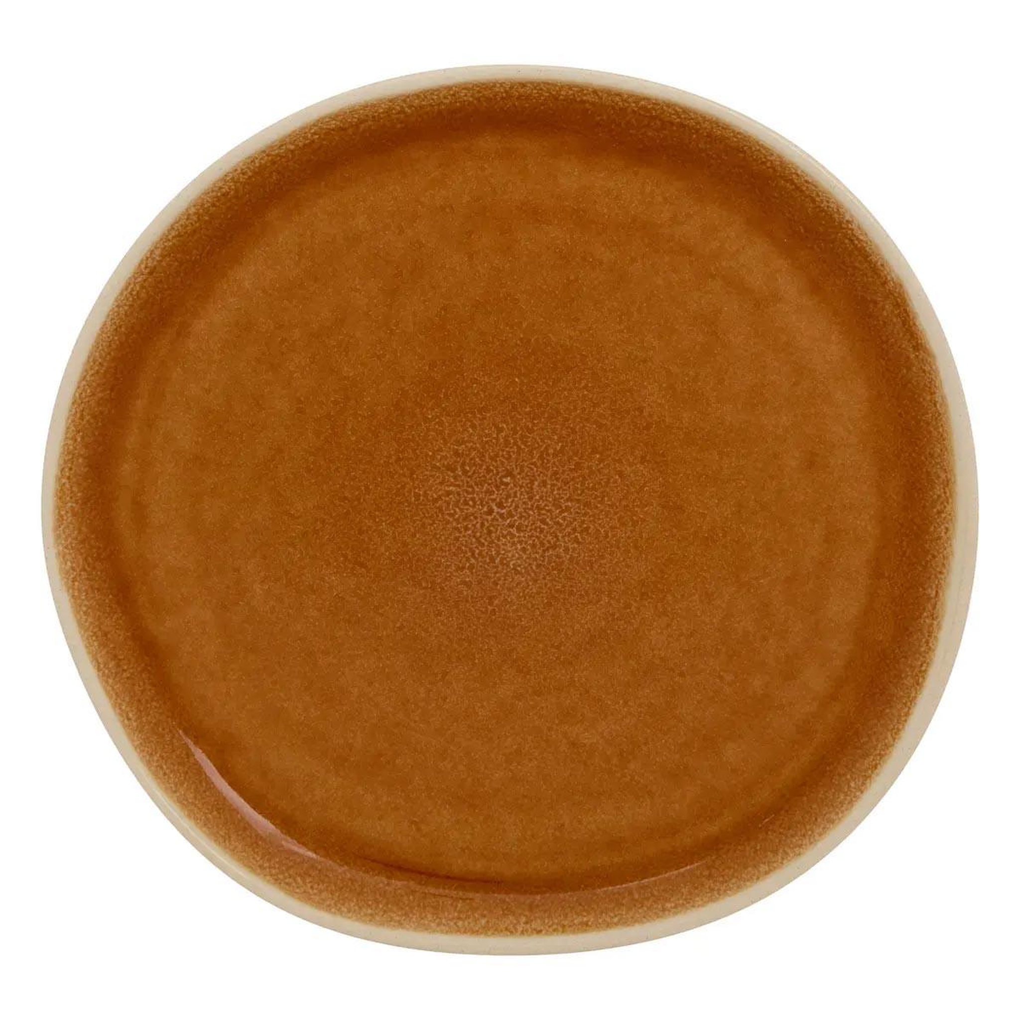 SECRET DE GOURMET Lot de 6 assiettes à dessert en faïence  wonja  21cm ocre