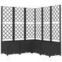 Voir la diapositive 2 : VIDAXL Jardiniere avec treillis Noir 120x120x136 cm PP
