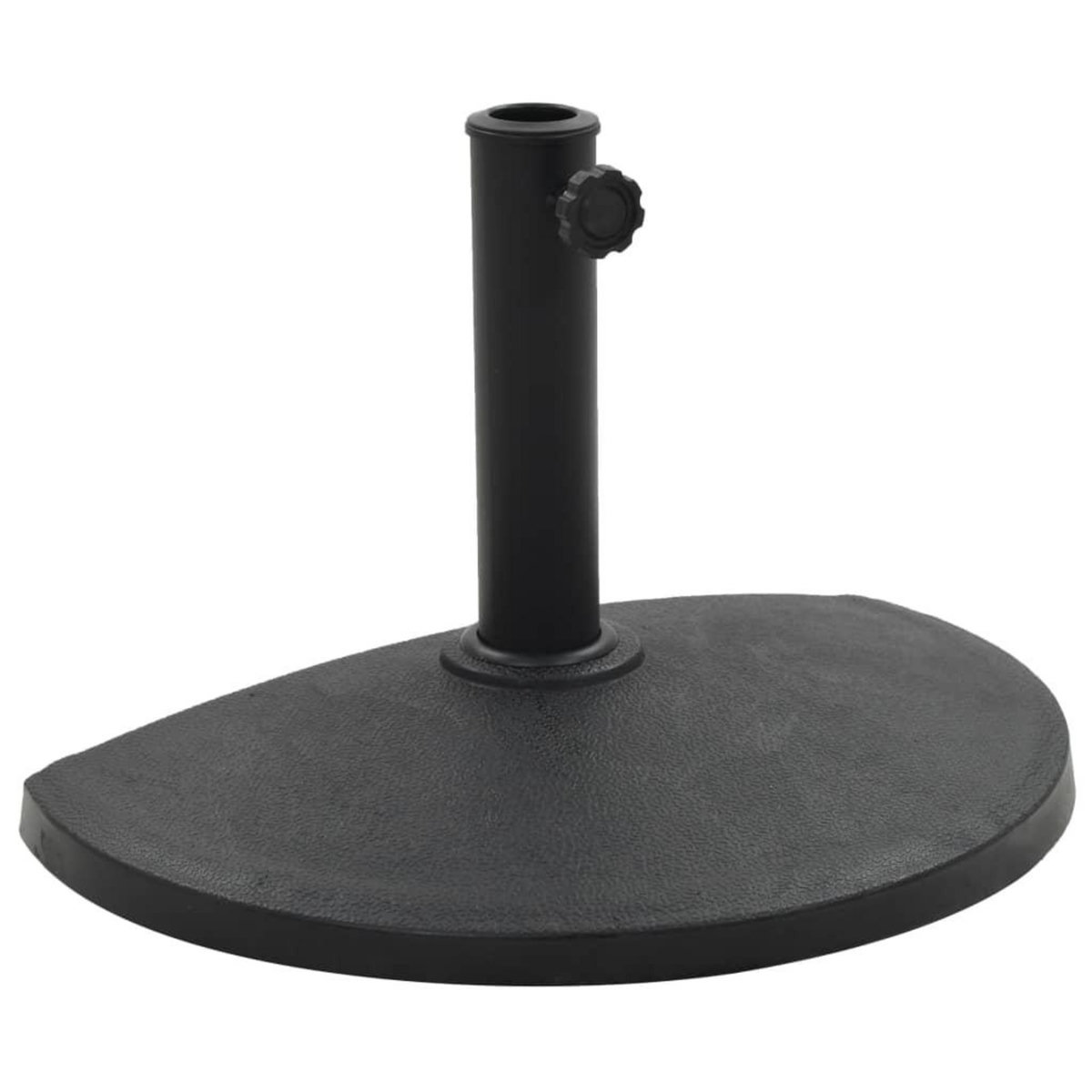 VIDAXL Socle demi-rond de parasol Polyresine 9 kg Noir