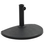 VIDAXL Socle demi-rond de parasol Polyresine 9 kg Noir