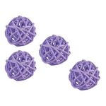 Paris Prix Lot de 10 Boules Décoratives  Rotin  3cm Violet