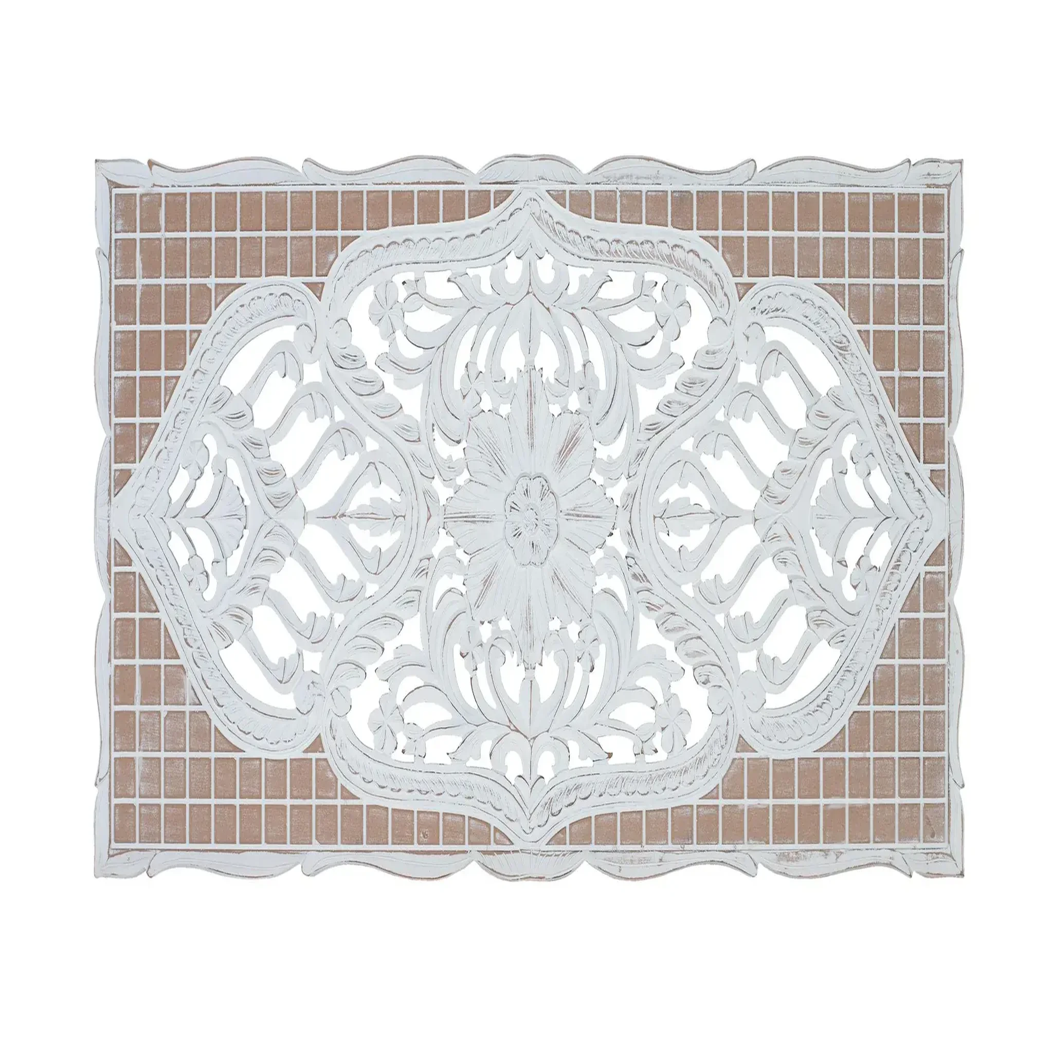 GINER Y COLOMER SL Tête de lit en mdf 166 cm style boho ethnique sculpté