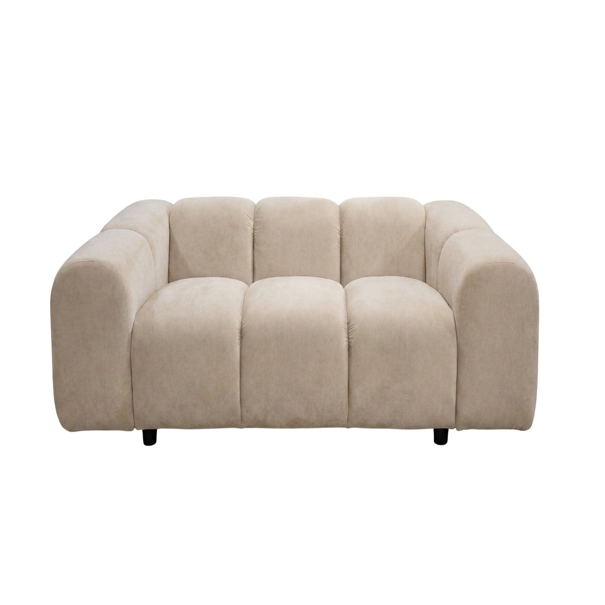CASANOVA PARIS Candice - canapé droit velours lisse 2 places. Coloris disponibles : Marron, Beige, Bleu, Gris, Orange, Vert
