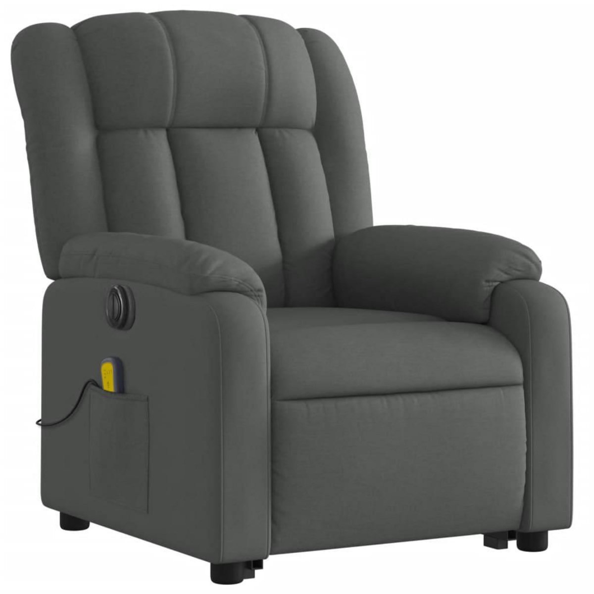 VIDAXL Fauteuil inclinable de massage electrique Gris fonce Tissu