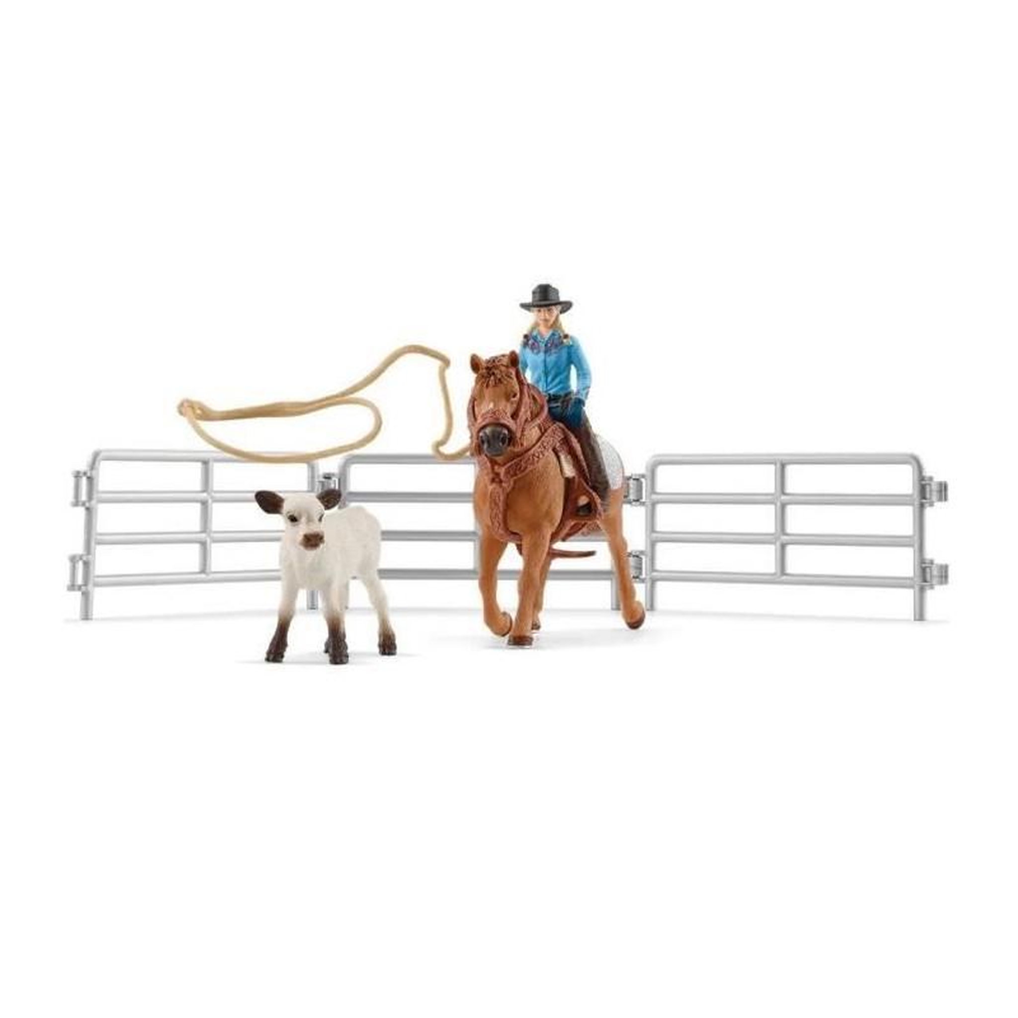 Schleich Equipe de Cowboy et leurs lassos - SCHLEICH - 42577 - A partir de 3 ans