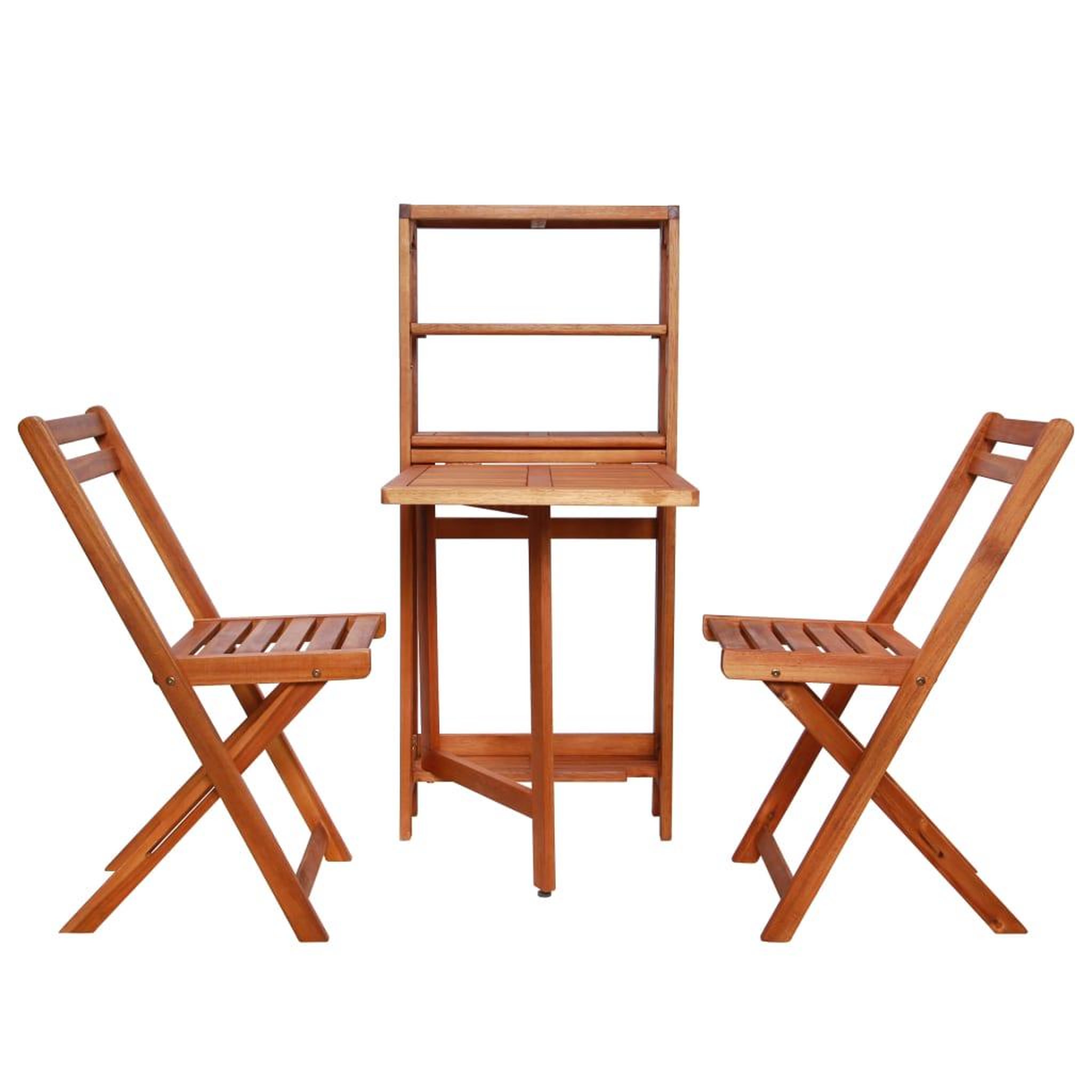 Voir la diapositive 2 : VIDAXL Mobilier de bistro pliable 3 pcs bois d'acacia solide