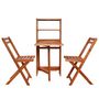 Voir la diapositive 2 : VIDAXL Mobilier de bistro pliable 3 pcs Bois d'acacia solide