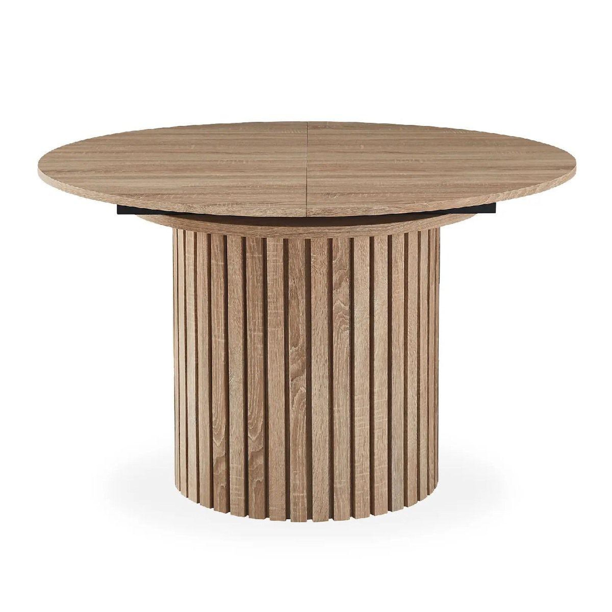 Paris Prix Table à Manger Ronde Extensible  Karo  120cm Naturel