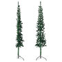 Voir la diapositive 2 : VIDAXL Demi sapin de Noël artificiel mince avec support Vert 150 cm