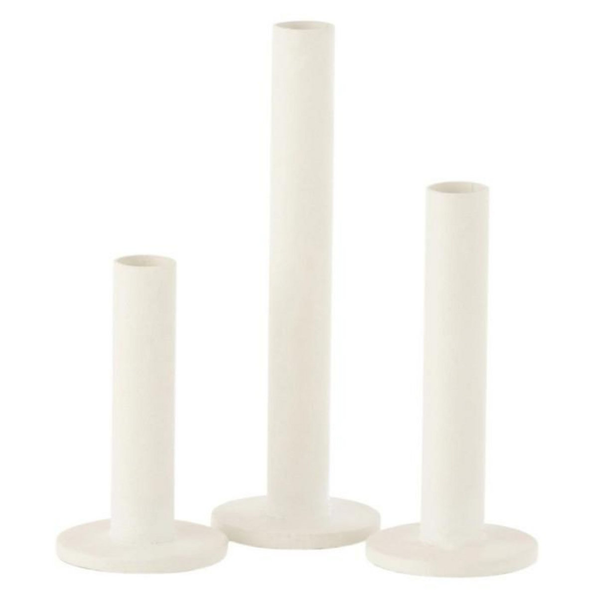 Paris Prix Lot de 3 Chandeliers Déco  Mat  21cm Blanc