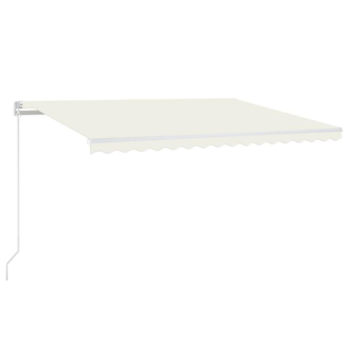 VIDAXL Auvent manuel retractable avec LED 450x350 cm Creme