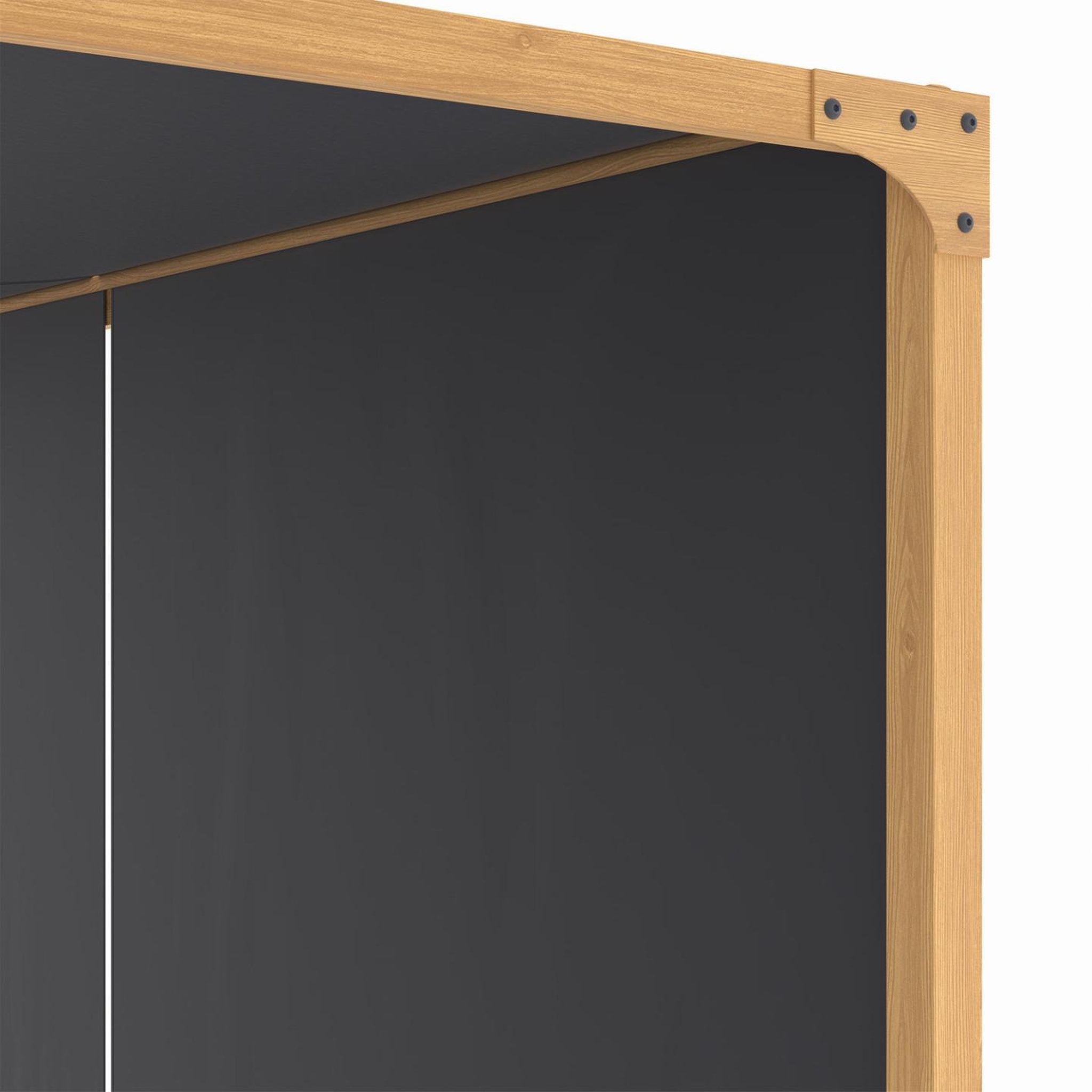 Voir la diapositive 6 : ID MARKET Pergola coulissante 2 pans 3x4 m belvédère de jardin effet bois toile gris anthracite