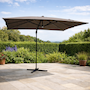 Voir la diapositive 2 : CONCEPT USINE Parasol LED 3 x 4 m gris CALVIA