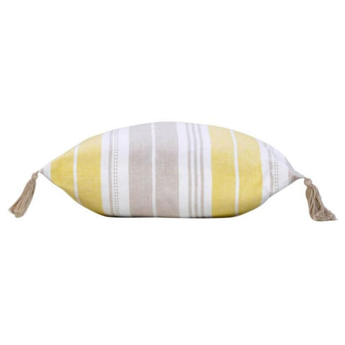 Paris Prix Coussin Tissé Déco  Naturaline  40x40cm Jaune