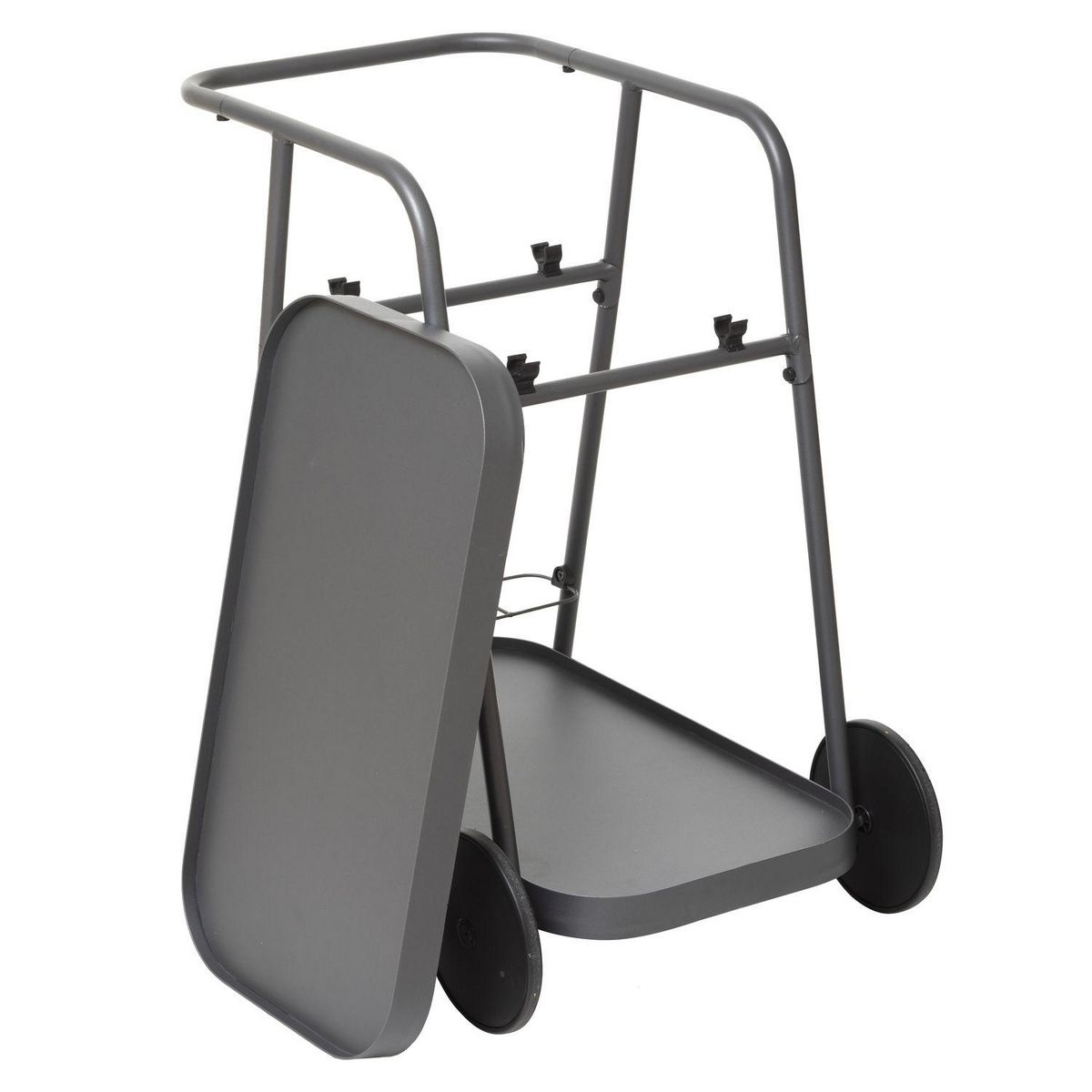 HESPERIDE Desserte de jardin à roulettes Easiness - L. 72 x H. 80 cm - Gris graphite