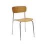 Voir la diapositive 2 : SWEEEK Lot de 2 chaises vintage contreplaqué avec placage bois et pieds métal L 43.5 x P 51 x H 77cm - Toby