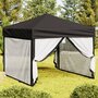 Voir la diapositive 1 : VIDAXL Tente de reception pliable avec parois Noir 3x3 m