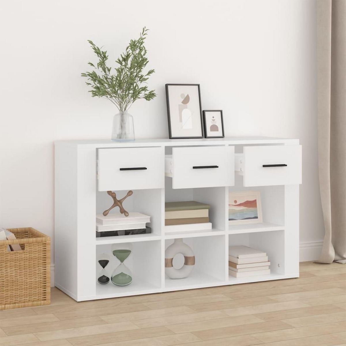 VIDAXL Buffet Blanc 100x30x59,5 cm Bois d'ingenierie