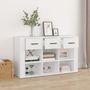 Voir la diapositive 3 : VIDAXL Buffet Blanc 100x30x59,5 cm Bois d'ingenierie