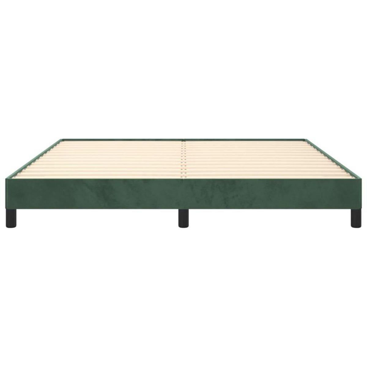 VIDAXL Cadre de lit sans matelas vert fonce 180x200 cm velours