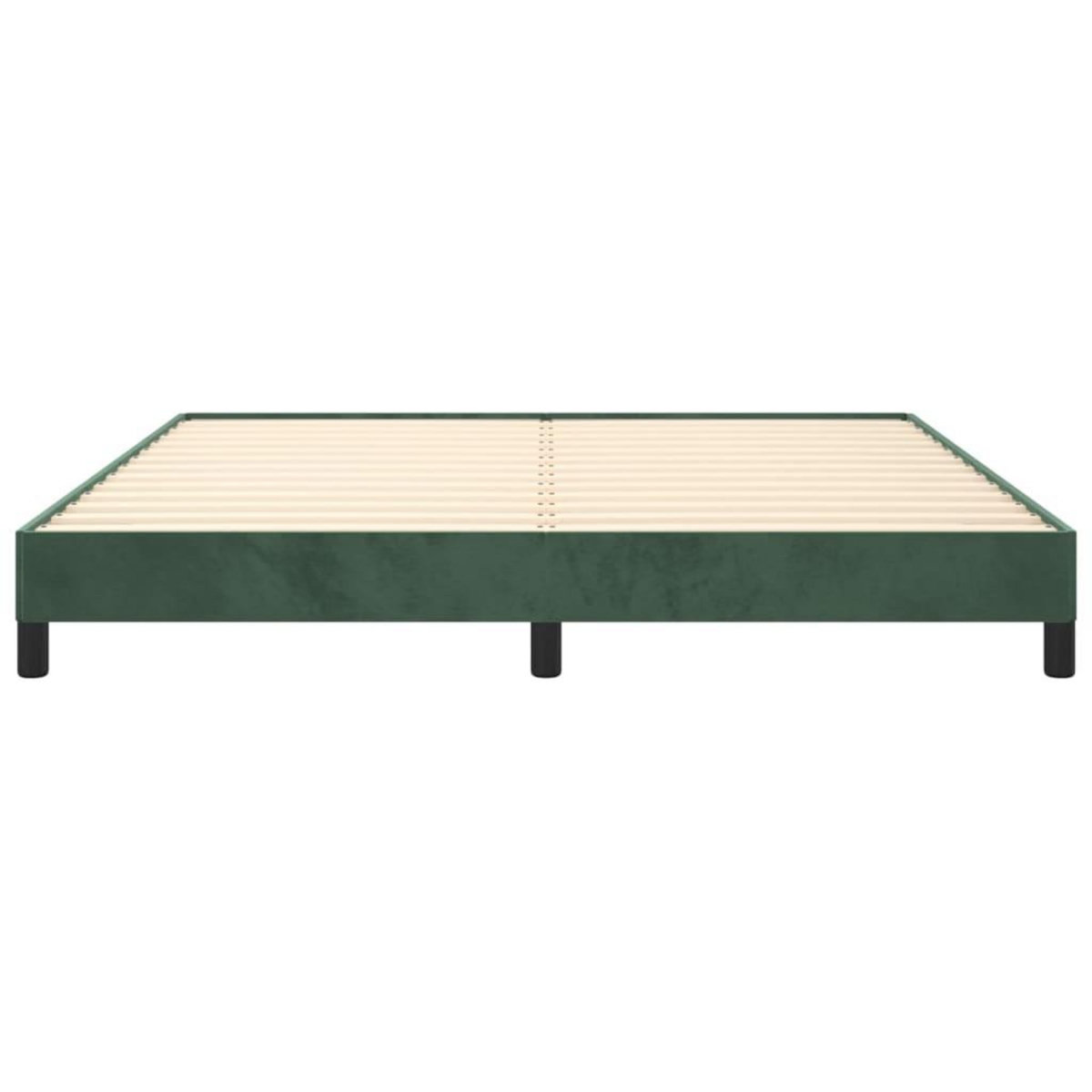 VIDAXL Cadre de lit sans matelas vert fonce 180x200 cm velours