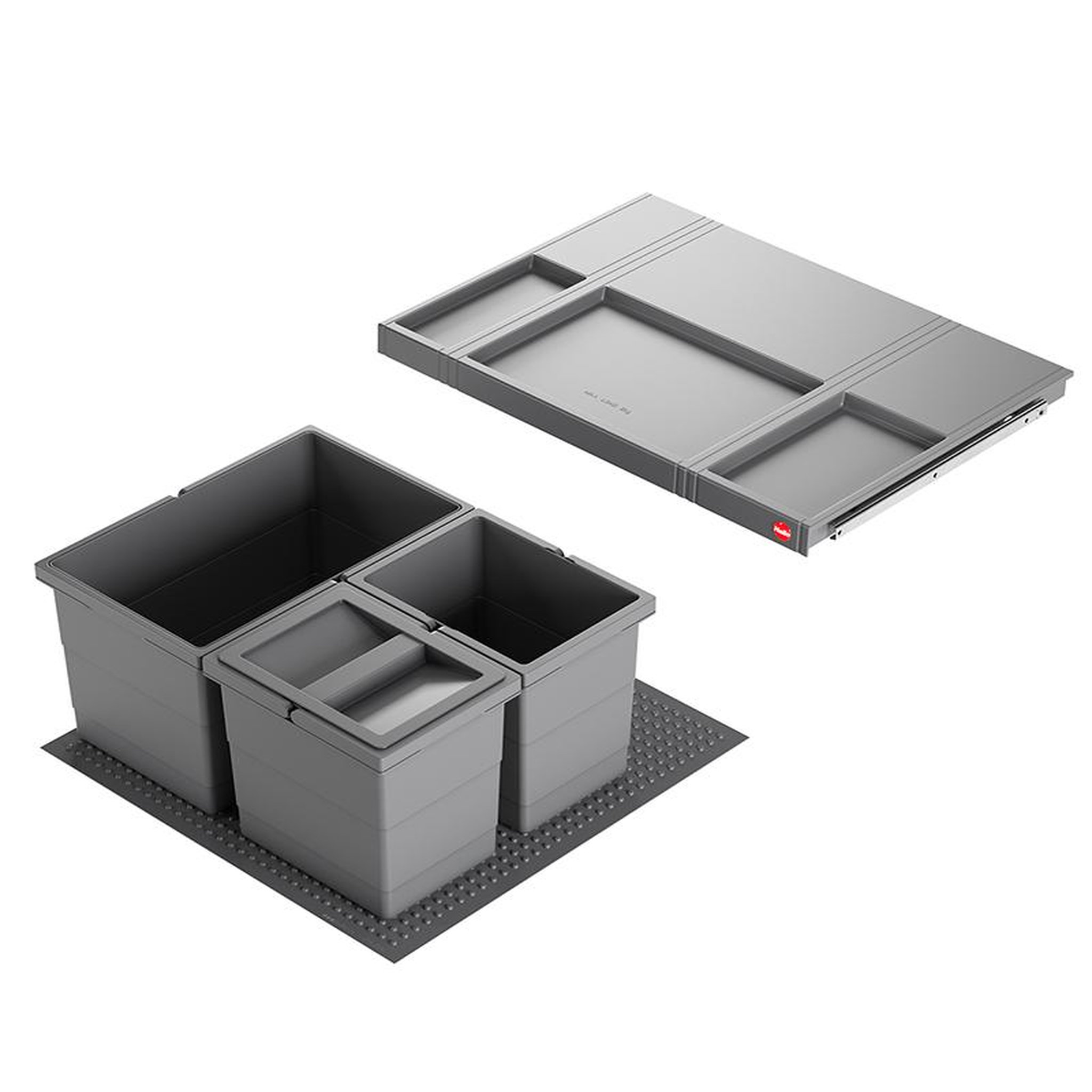HAILO Poubelle de cuisine encastrable as allegro s220 14l + 2x6,5l hailo