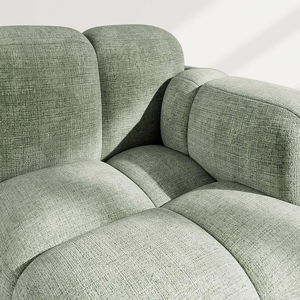 LISA DESIGN Grace - module d'assise droit en velours texturé