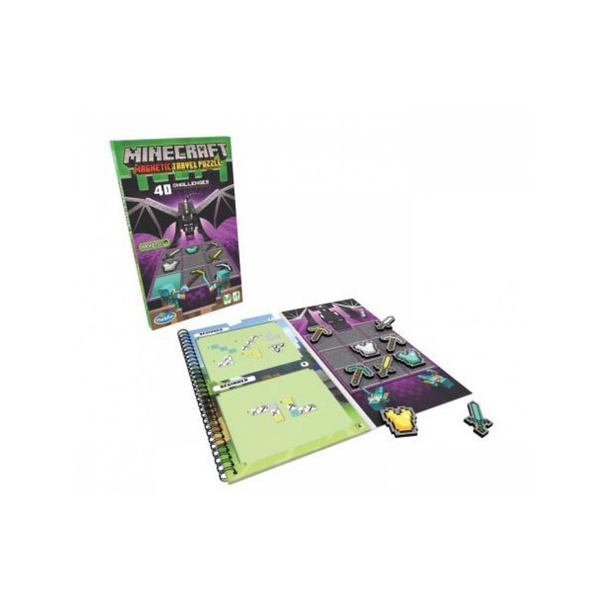 Voir la diapositive 1 : Thinkfun Minecraft jeu magnetique de logique