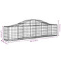 Voir la diapositive 6 : VIDAXL Paniers a gabions arques 10 pcs 200x30x40/60 cm Fer galvanise