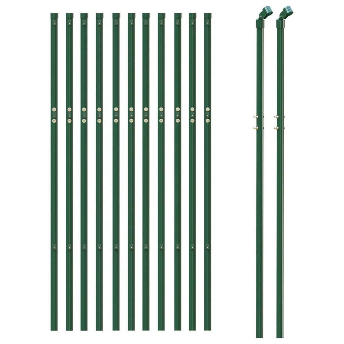 VIDAXL Cloture en treillis metallique vert 0,8x25 m acier galvanise