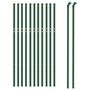 Voir la diapositive 3 : VIDAXL Cloture en treillis metallique vert 0,8x25 m acier galvanise