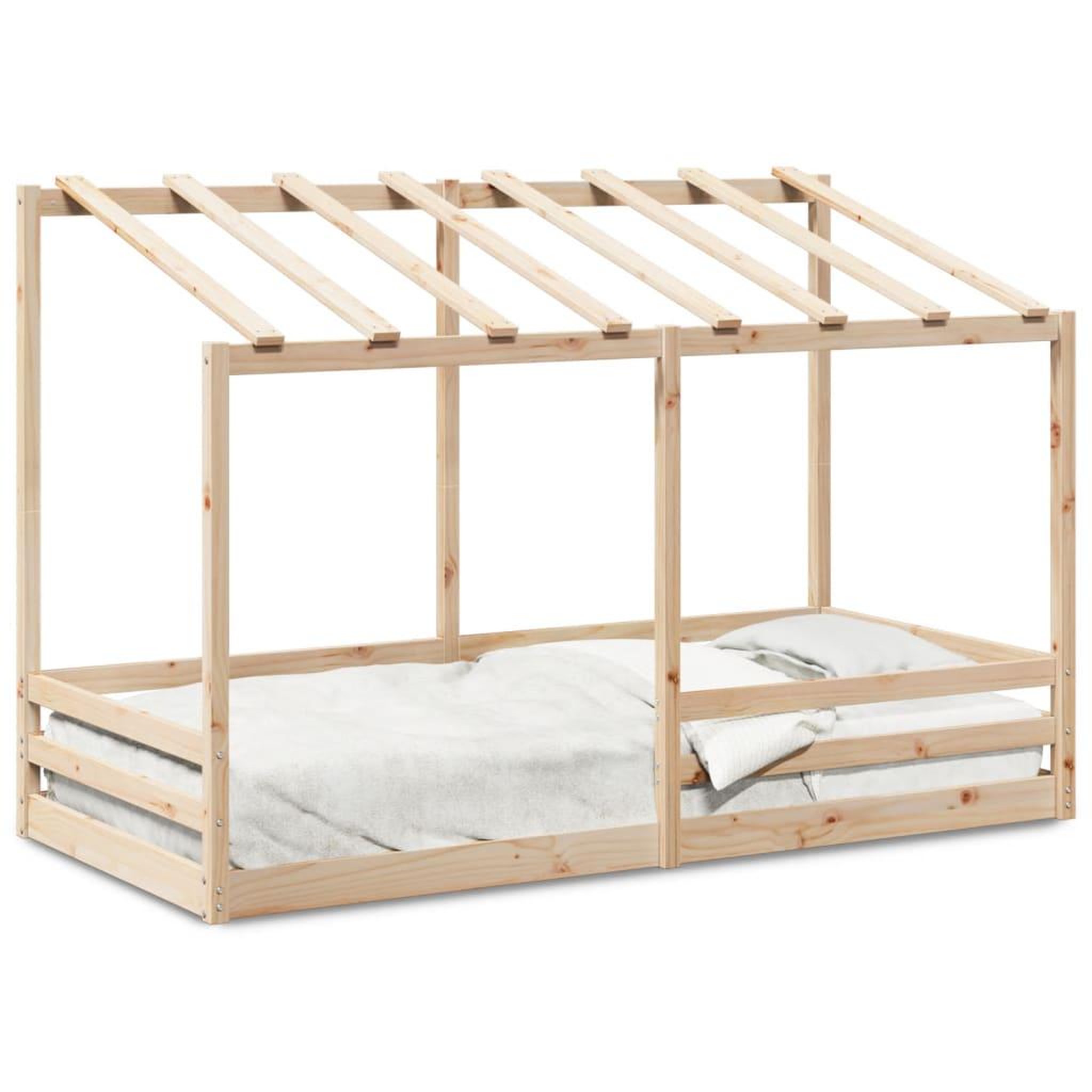 Voir la diapositive 2 : VIDAXL Lit pour enfants sans matelas blanc 80x200 cm bois pin massif