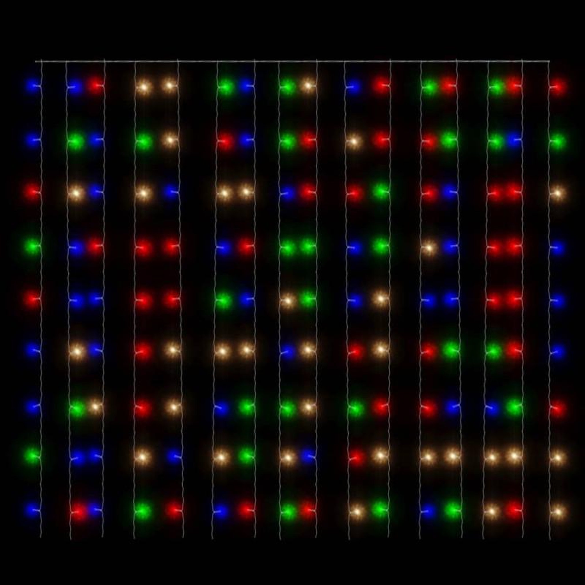 Voir la diapositive 5 : VIDAXL Rideaux lumineux à LED 3x3 m 300 LED Multicolore 8 fonctions