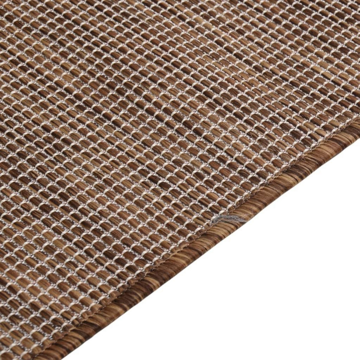 VIDAXL Tapis a tissage plat d'exterieur 80x150 cm Marron