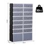 Voir la diapositive 3 : HOMCOM Armoire à chaussures range chaussures L 95 x l 37 x H 160 cm 14 cubes rectangulaires et 2 grands cubes noir et blanc