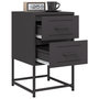 Voir la diapositive 4 : VIDAXL Tables de chevet 2 pcs noir 36x39x60,5 cm acier